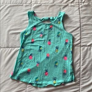 Aqua Blue Pineapple Tang Top